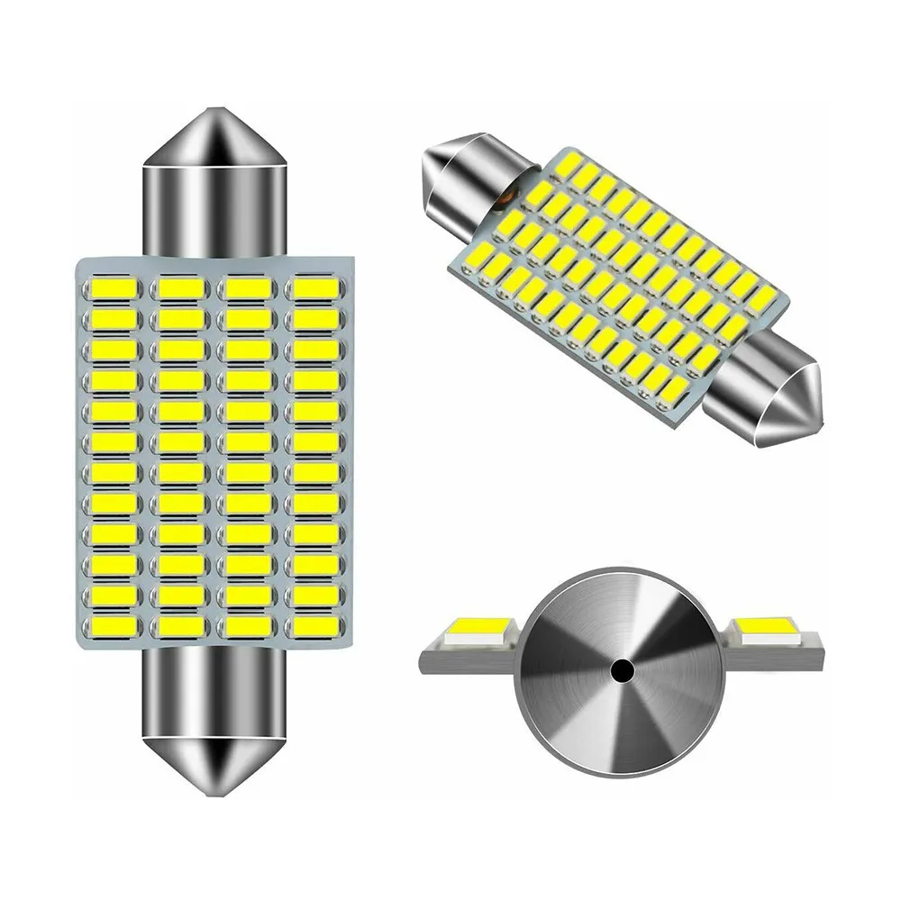 4PCS 42mm Super White Led Bulbs 48-SMD 3014 LED 6000K Signal Lamp DOME Reading License Plate Light MAP Interior Light 578 211-2
4PCS 42mm Super White Led Bulbs 48-SMD 3014 LED 6000K Signal Lamp DOME Reading License Plate Light MAP Interior Light 578 211-2