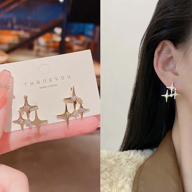 New Trendy Star Stud Earrings For Women Fashion Metal Gold Plated Rhinestone Earring Girls Wedding Party Jewelry Gift Wholesale
New Trendy Star Stud Earrings For Women Fashion Metal Gold Plated Rhinestone Earring Girls Wedding Party Jewelry Gift Wholesale