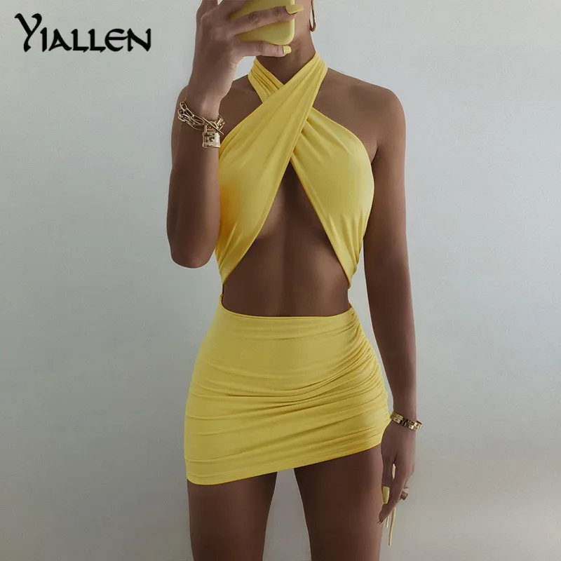 Yiallen Summer 2021 New Fashion Halter Cut-Out Bandage Sexy Mini Dress Bodycon Sleeveless Bodycon Dresses Ruched Club Party
Yiallen Summer 2021 New Fashion Halter Cut-Out Bandage Sexy Mini Dress Bodycon Sleeveless Bodycon Dresses Ruched Club Party