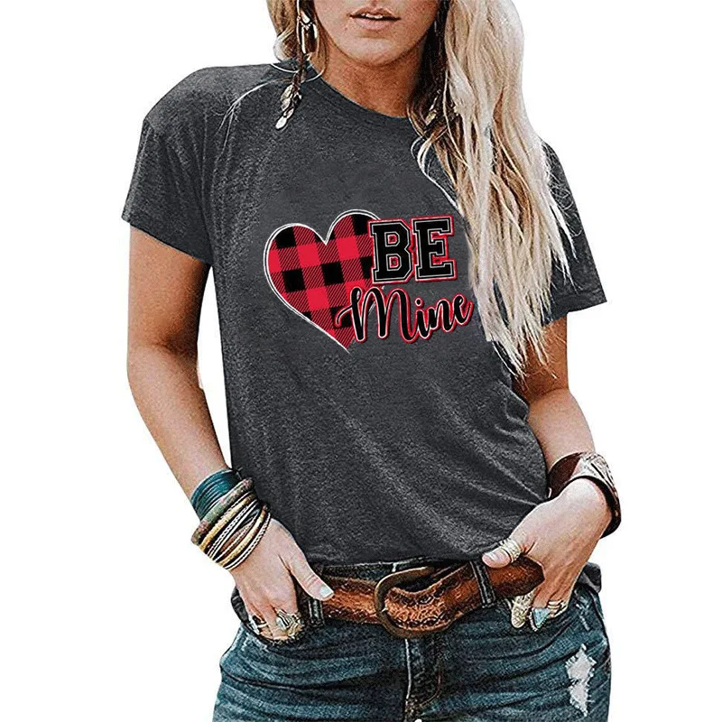 2020 women's Valentine's Day top love be mine letter print round neck short sleeve T-shirt
2020 women's Valentine's Day top love be mine letter print round neck short sleeve T-shirt