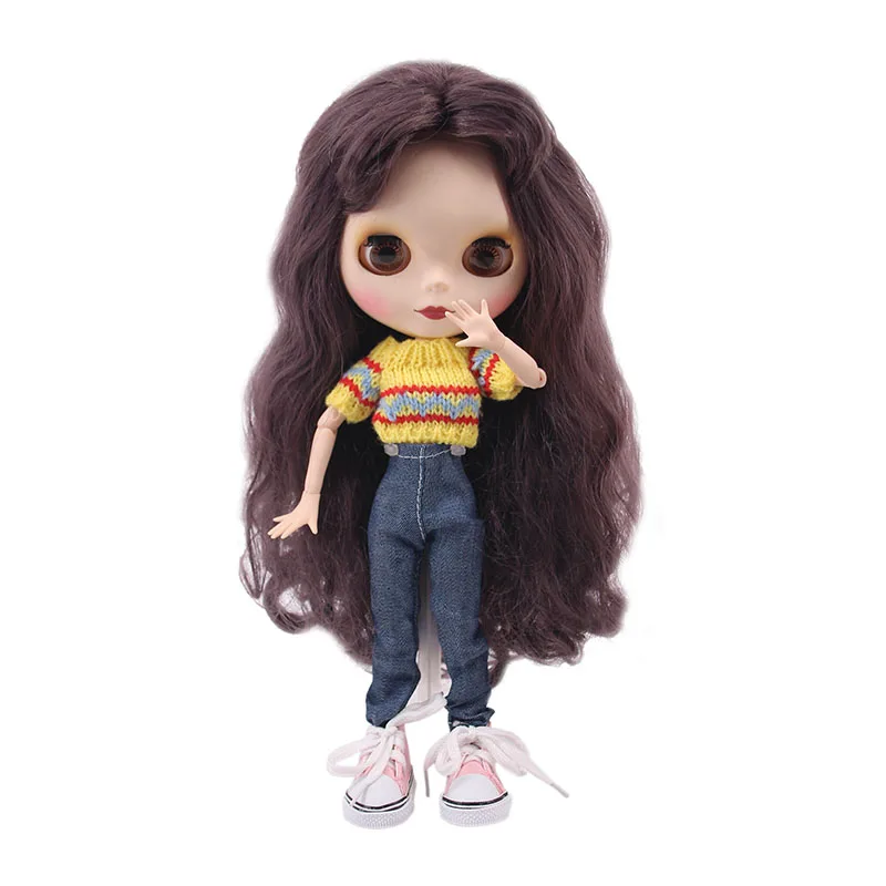 Комплект одежды для кукол Blyth свитер и джинсы Azone OB23 OB24 1/6 аксессуары нашего