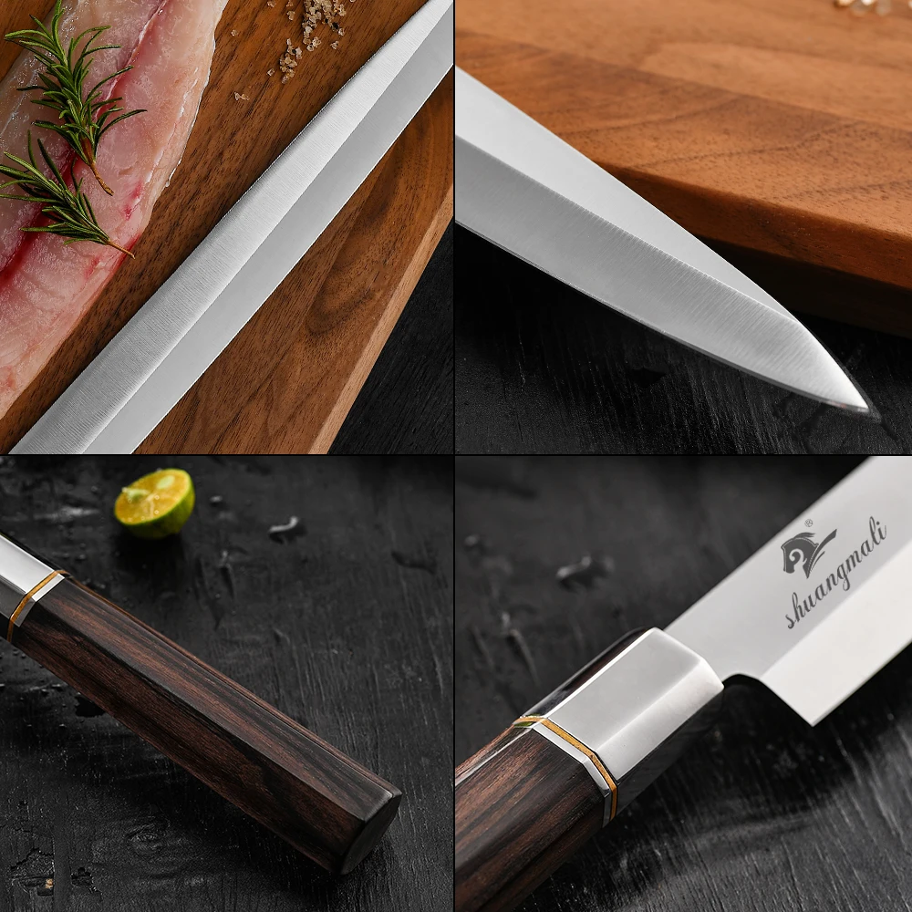 Японский Нож для суши Высокоуглеродистый кухонный нож из стали 5CR15 12 дюймов