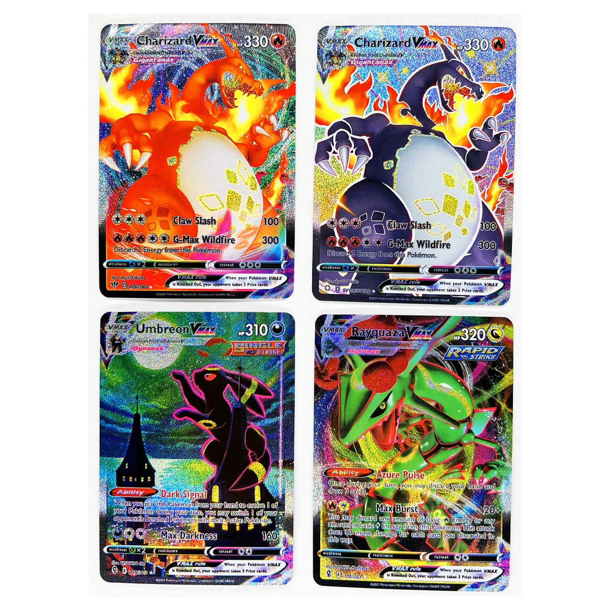 Pokemon VMAX Charizard Umbreon, идеальная репродукция, бумажные игрушки «сделай сам», хобби, коллекционная игра, коллекционная книга
Pokemon VMAX Charizard Umbreon, идеальная репродукция, бумажные игрушки «сделай сам», хобби, коллекционная игра, коллекционная книга