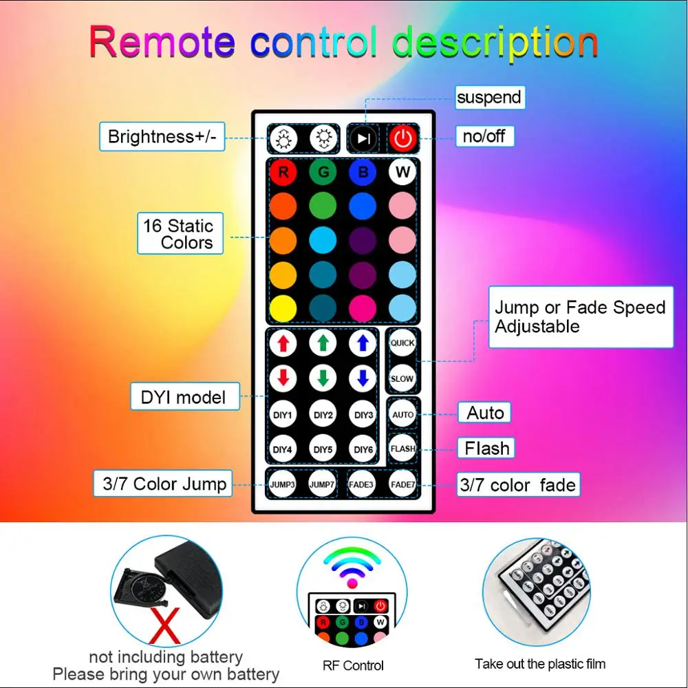 15 м/20 М 5050 цветных (RGB) светодиодных лент светильник DC12V RGB гибкая лента