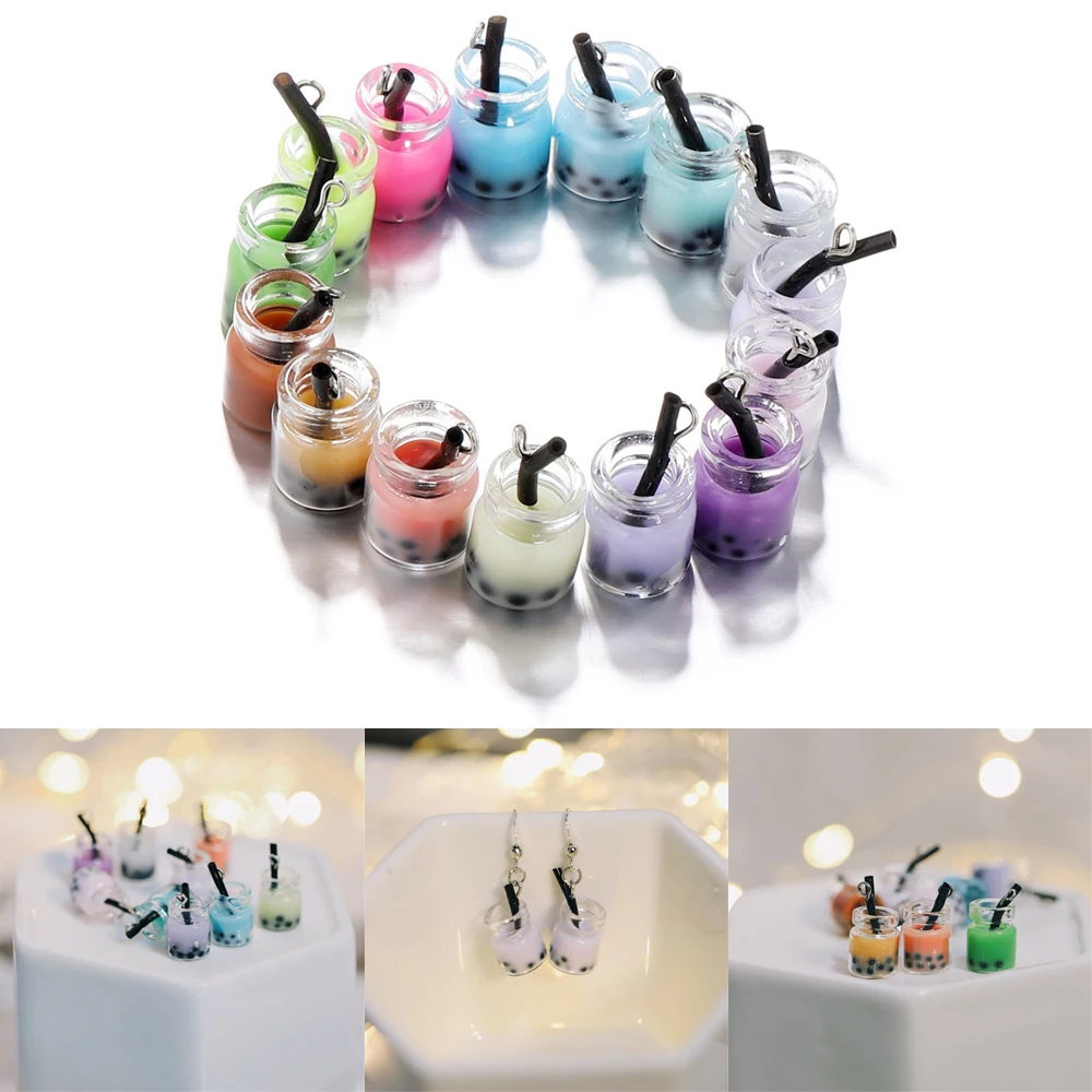 10Pcs/Lot Resin Pearl Milk Tea Bottle Pendants for DIY Necklace Keychain Earring Crafts Jewelry Making Accessories Supplies
10Pcs/Lot Resin Pearl Milk Tea Bottle Pendants for DIY Necklace Keychain Earring Crafts Jewelry Making Accessories Supplies