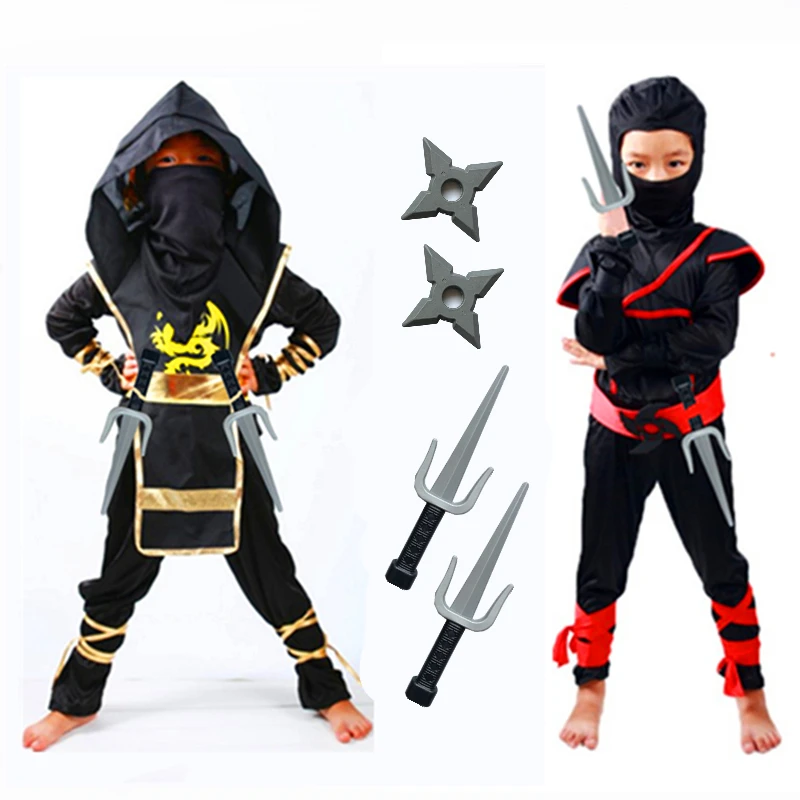 

Kids Ninja Cosplay Costumes Children's Day Carnival Birthday Party Boys Girls Warrior Stealth Children Assassin Costumes