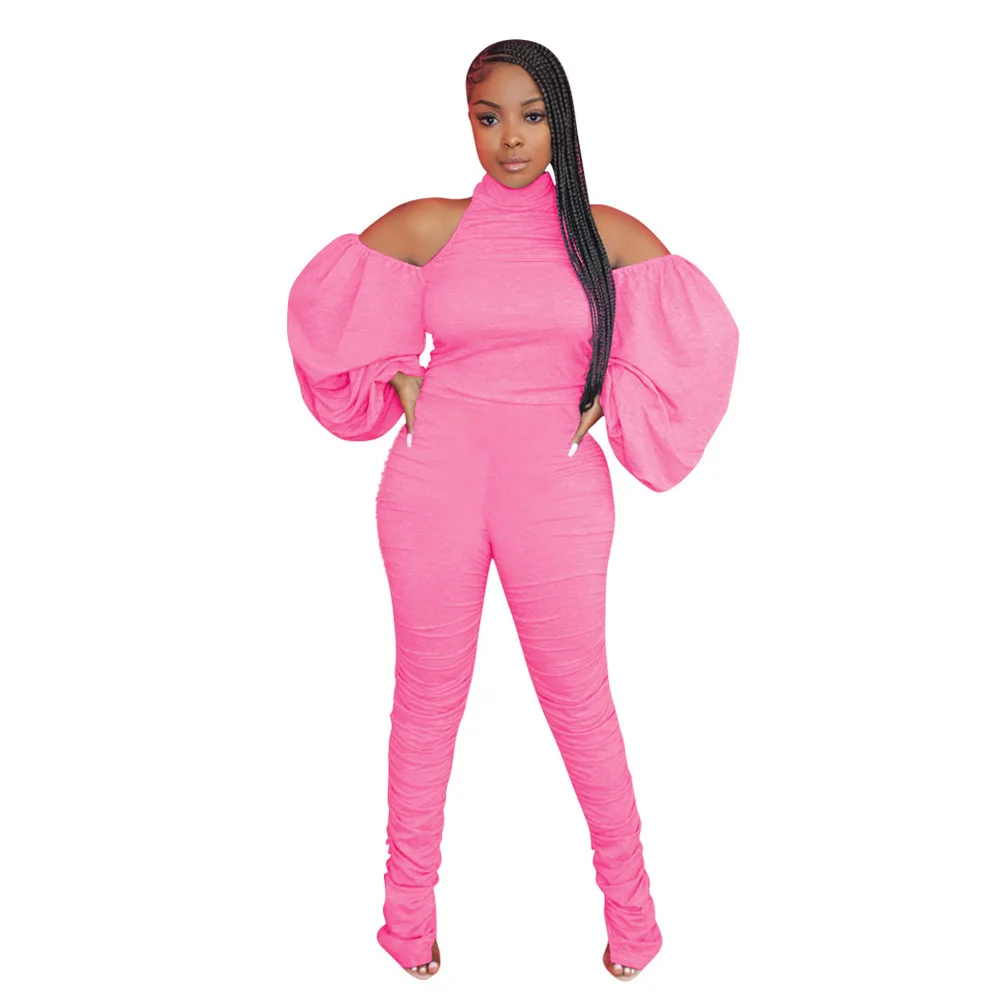 Off Shoulder Backless Stacked Bodysuits for Women Sexy Long Lantern Sleeve Bodycon Jumpsuit Vintage Solid Workout Skinny Romper
Off Shoulder Backless Stacked Bodysuits for Women Sexy Long Lantern Sleeve Bodycon Jumpsuit Vintage Solid Workout Skinny Romper