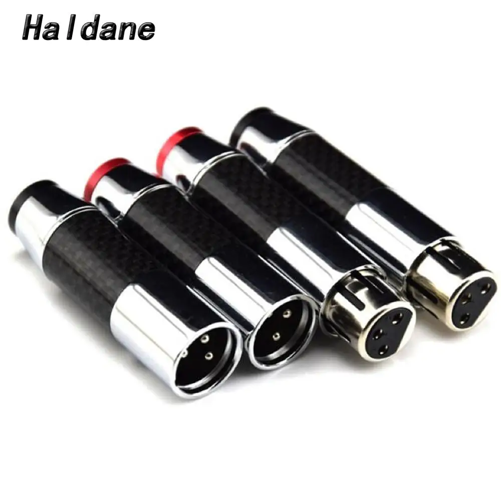 Haldane 4pcs/lot HFI Audio Carbon Fiber XLR Plug Connector 3Pin Male to Female Black XLR Wire Connector 3PIN XLR Microphone plug
Haldane 4pcs/lot HFI Audio Carbon Fiber XLR Plug Connector 3Pin Male to Female Black XLR Wire Connector 3PIN XLR Microphone plug