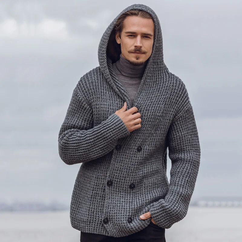 New Men's Sweater Wool Warm Cardigan Hoodie Long Sleeve Solid Men Clothing Knitted Casual Botton Male Sweater Fashion Pull Homme
New Men's Sweater Wool Warm Cardigan Hoodie Long Sleeve Solid Men Clothing Knitted Casual Botton Male Sweater Fashion Pull Homme