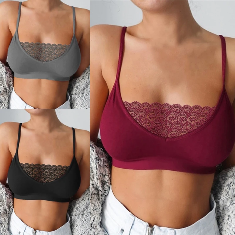 Women Sexy Bra Lace Bralette Push Up Lingerie Underwear Seamless Intimate Wireless Camis Brassiere Femme Spaghetti Strap CropTop
Women Sexy Bra Lace Bralette Push Up Lingerie Underwear Seamless Intimate Wireless Camis Brassiere Femme Spaghetti Strap CropTop