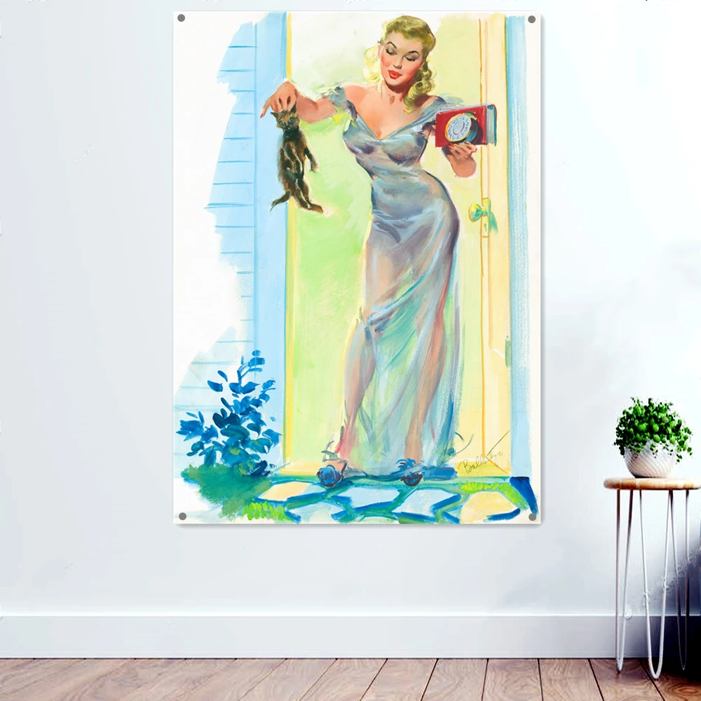 Sexy Lady American Pin up Poster Banner Flag Retro Art Painting Printed Tapestry Wall Decor Home Cafe Bar Decor Wall Picture C3
Sexy Lady American Pin up Poster Banner Flag Retro Art Painting Printed Tapestry Wall Decor Home Cafe Bar Decor Wall Picture C3