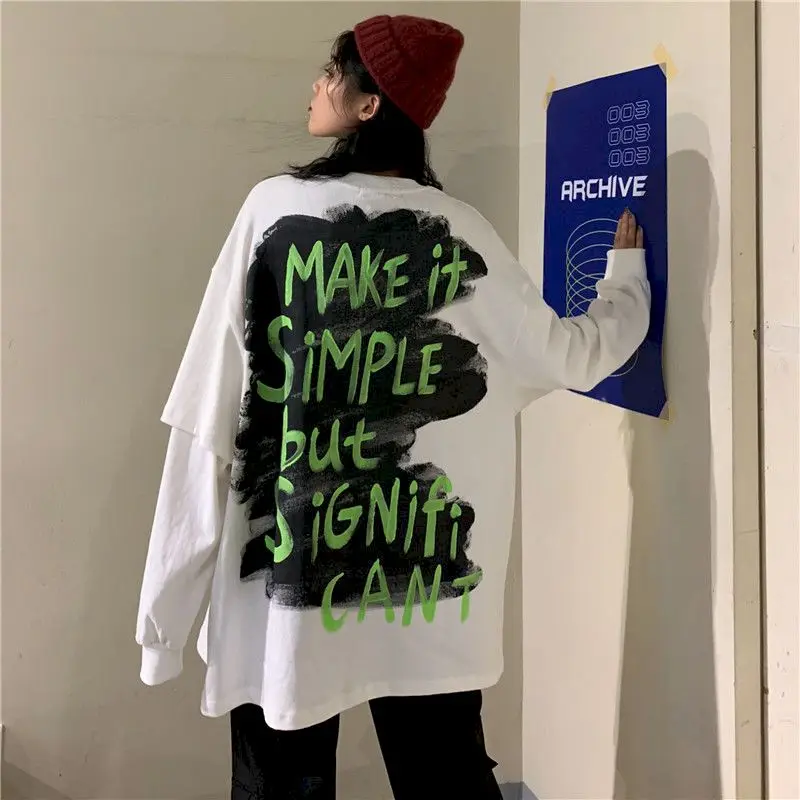 Толстовка женская оверсайз из двух предметов, уличная одежда с имитацией двух предметов, свободная кофта с длинным рукавом в стиле хип-хоп, ...
Толстовка женская оверсайз из двух предметов, уличная одежда с имитацией двух предметов, свободная кофта с длинным рукавом в стиле хип-хоп, ...