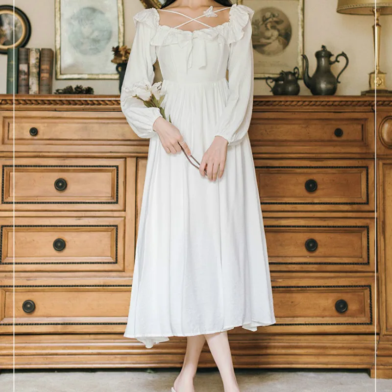 French Chic Autumn VintageV-neck Dress Maxi High Waist Long Sleeve Elegant Mid-length Vestidos
French Chic Autumn VintageV-neck Dress Maxi High Waist Long Sleeve Elegant Mid-length Vestidos