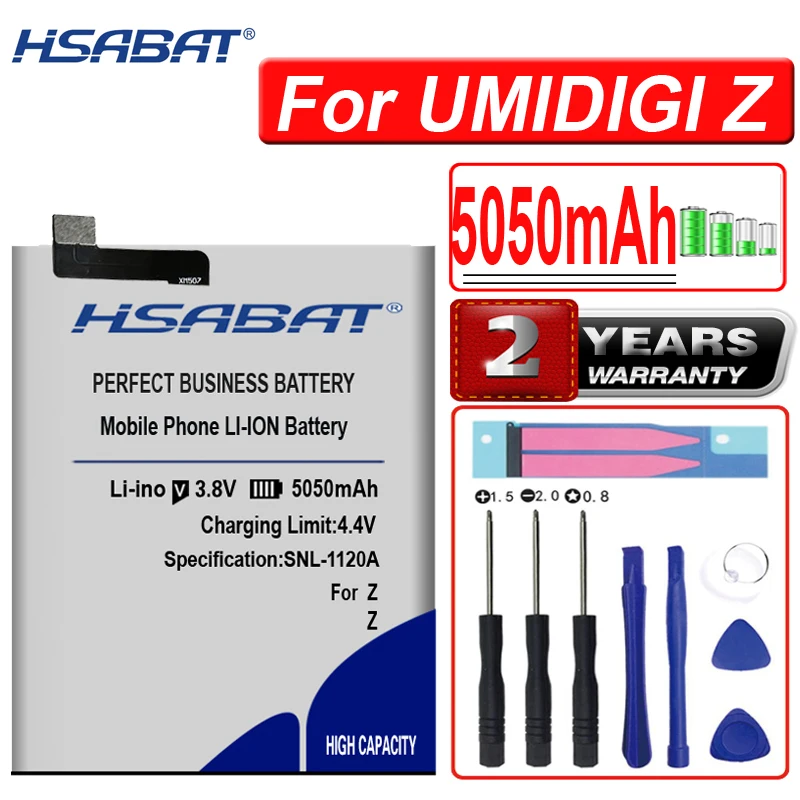 HSABAT 100% New 5050mAh High Quality High Capacity Battery For UMI Z Pro UMI Umidigi Z Battery
HSABAT 100% New 5050mAh High Quality High Capacity Battery For UMI Z Pro UMI Umidigi Z Battery