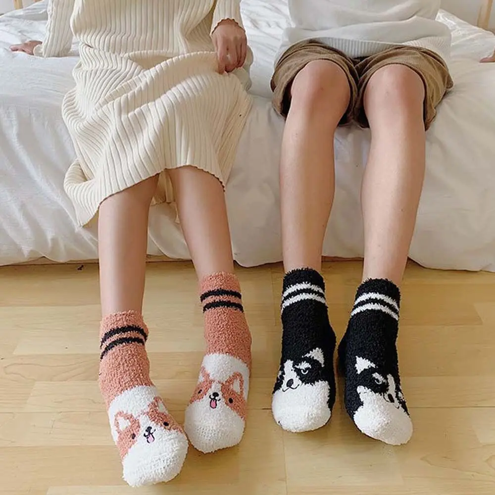 High Quality Autumn Winter Warm Coral Fleece Socks Funny Cute Cartoon Animal Dog Floor Socks for Women Hosiery
High Quality Autumn Winter Warm Coral Fleece Socks Funny Cute Cartoon Animal Dog Floor Socks for Women Hosiery