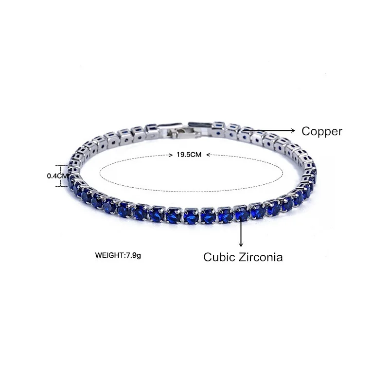 Luxury 4mm Cubic Zirconia Tennis Bracelets Iced Out Chain Crystal Wedding Bracelet For Women Men Gold Silver Color Bracelet
Luxury 4mm Cubic Zirconia Tennis Bracelets Iced Out Chain Crystal Wedding Bracelet For Women Men Gold Silver Color Bracelet