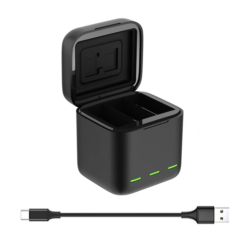 3 Channel Battery Charger for Go Pro HERO 9 with Type C/USB Charging Cable Battery Charger for Go pro Hero 9 Accessories WXTB
3 Channel Battery Charger for Go Pro HERO 9 with Type C/USB Charging Cable Battery Charger for Go pro Hero 9 Accessories WXTB