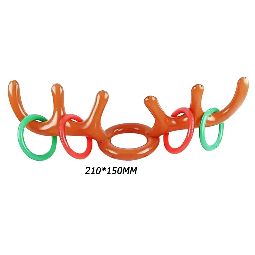 PVC Inflatable Antlers Shape Christmas Throw Ring Exercise Judgment and Discrimination Hat Ring Toss Funny Toy 1 Set
PVC Inflatable Antlers Shape Christmas Throw Ring Exercise Judgment and Discrimination Hat Ring Toss Funny Toy 1 Set