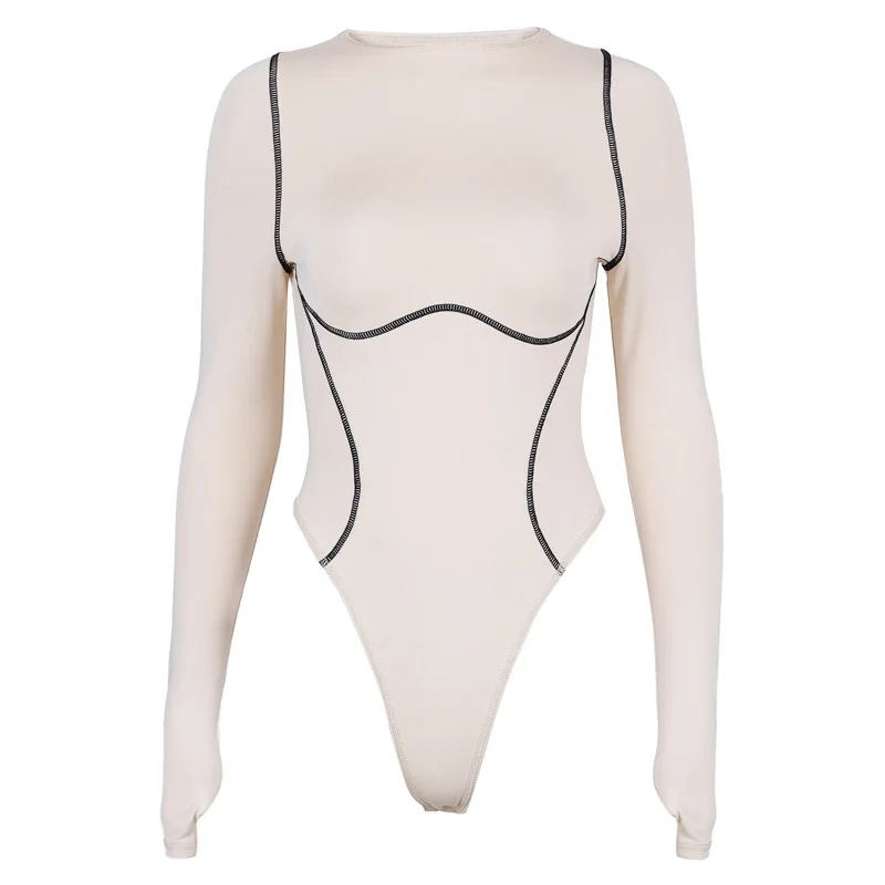 93P981119K New long sleeve round neck seamless one-piece dress for street women in spring romper shorts women
93P981119K New long sleeve round neck seamless one-piece dress for street women in spring romper shorts women