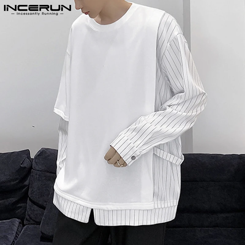 2021 New Men's Stylish All-match Faked Two-piece Tees Loose Irregular T-shirt Handsome Bottoming Shirt Top Tide S-5XL INCERUN
2021 New Men's Stylish All-match Faked Two-piece Tees Loose Irregular T-shirt Handsome Bottoming Shirt Top Tide S-5XL INCERUN