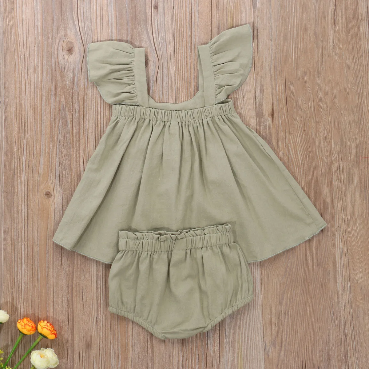 Infant Newborn Baby Little Girls Loose Set Clothing Solid Fly Sleeve A-Line U-Neck Top+Short Pants 2Pcs Outfit 0-24M
Infant Newborn Baby Little Girls Loose Set Clothing Solid Fly Sleeve A-Line U-Neck Top+Short Pants 2Pcs Outfit 0-24M