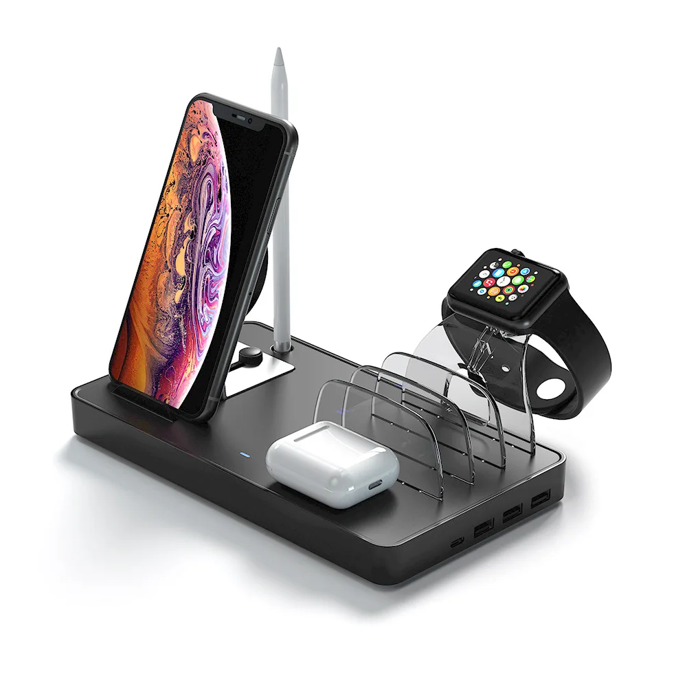 2021 New 60W Four-port Baffle Multi-USB Charger Stand 4USB Desktop with PD Quick Charge 10W Wireless Quick Charge Station
2021 New 60W Four-port Baffle Multi-USB Charger Stand 4USB Desktop with PD Quick Charge 10W Wireless Quick Charge Station