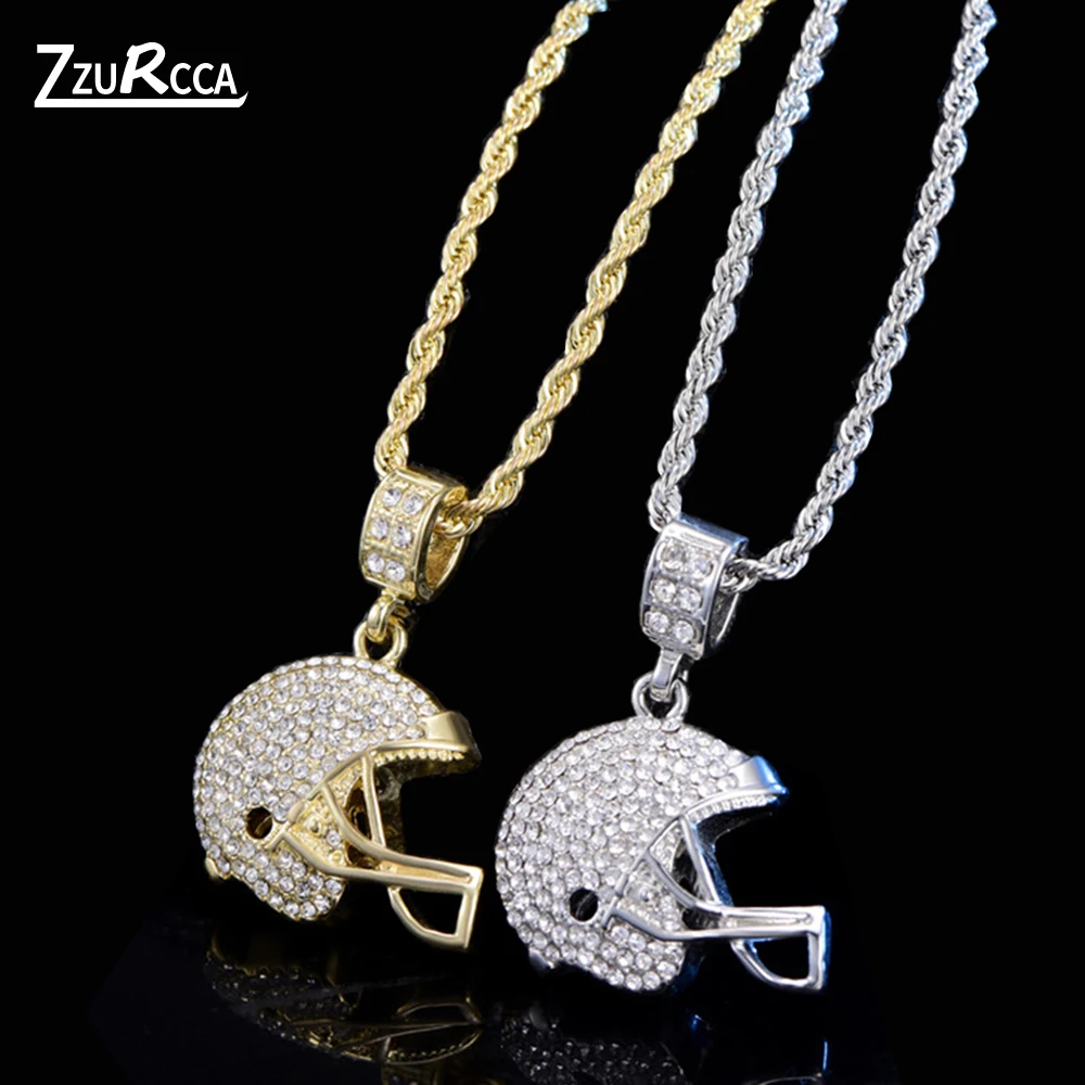 Hip Hop Little Helmet Pendant Man Gold Color Rope Chain Crystal Necklaces for Women Charms cordao masculino 
Hip Hop Little Helmet Pendant Man Gold Color Rope Chain Crystal Necklaces for Women Charms cordao masculino