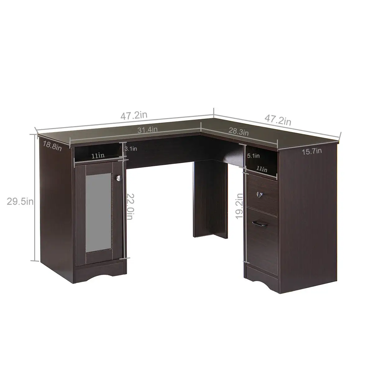 2 in 1 L-Shaped Corner Desktop Computer Desk with Book Shelves Laptop Study Table Office Furniture Workstation Home Writing Desk
2 in 1 L-Shaped Corner Desktop Computer Desk with Book Shelves Laptop Study Table Office Furniture Workstation Home Writing Desk