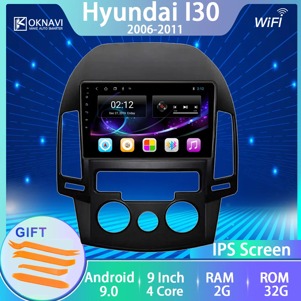 Автомагнитола для Hyundai I30 мультимедийный проигрыватель 2 Din с сенсорным IPS экраном