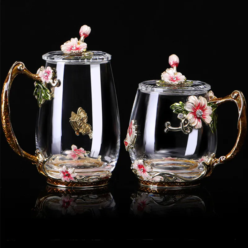 Creative Enamel Color Water Cup Household Glass Tea Cup Female Coffee Cup Set European Lovely Flower Tea Mug Office Gift
Creative Enamel Color Water Cup Household Glass Tea Cup Female Coffee Cup Set European Lovely Flower Tea Mug Office Gift