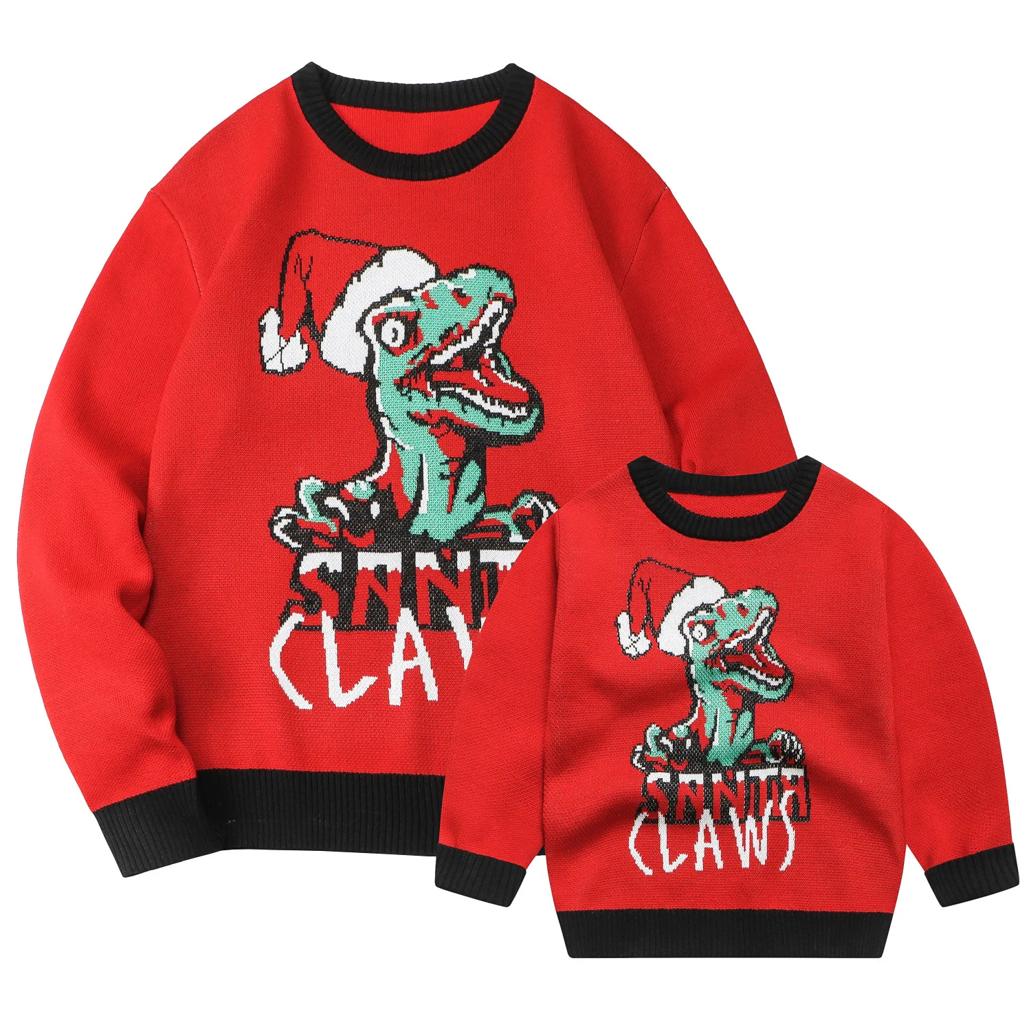 2021 Fall Winter New Christmas Knit Pullover Sweater Parent-child O-Neck Long Sleeve Lovely Dinosaur Red Sweater Warm Clothes
2021 Fall Winter New Christmas Knit Pullover Sweater Parent-child O-Neck Long Sleeve Lovely Dinosaur Red Sweater Warm Clothes