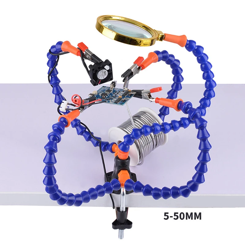 Aux Soldering Holder tool Arms PCB Helping Handcrafts Flexible Desk Clamp 5 Claws
Aux Soldering Holder tool Arms PCB Helping Handcrafts Flexible Desk Clamp 5 Claws