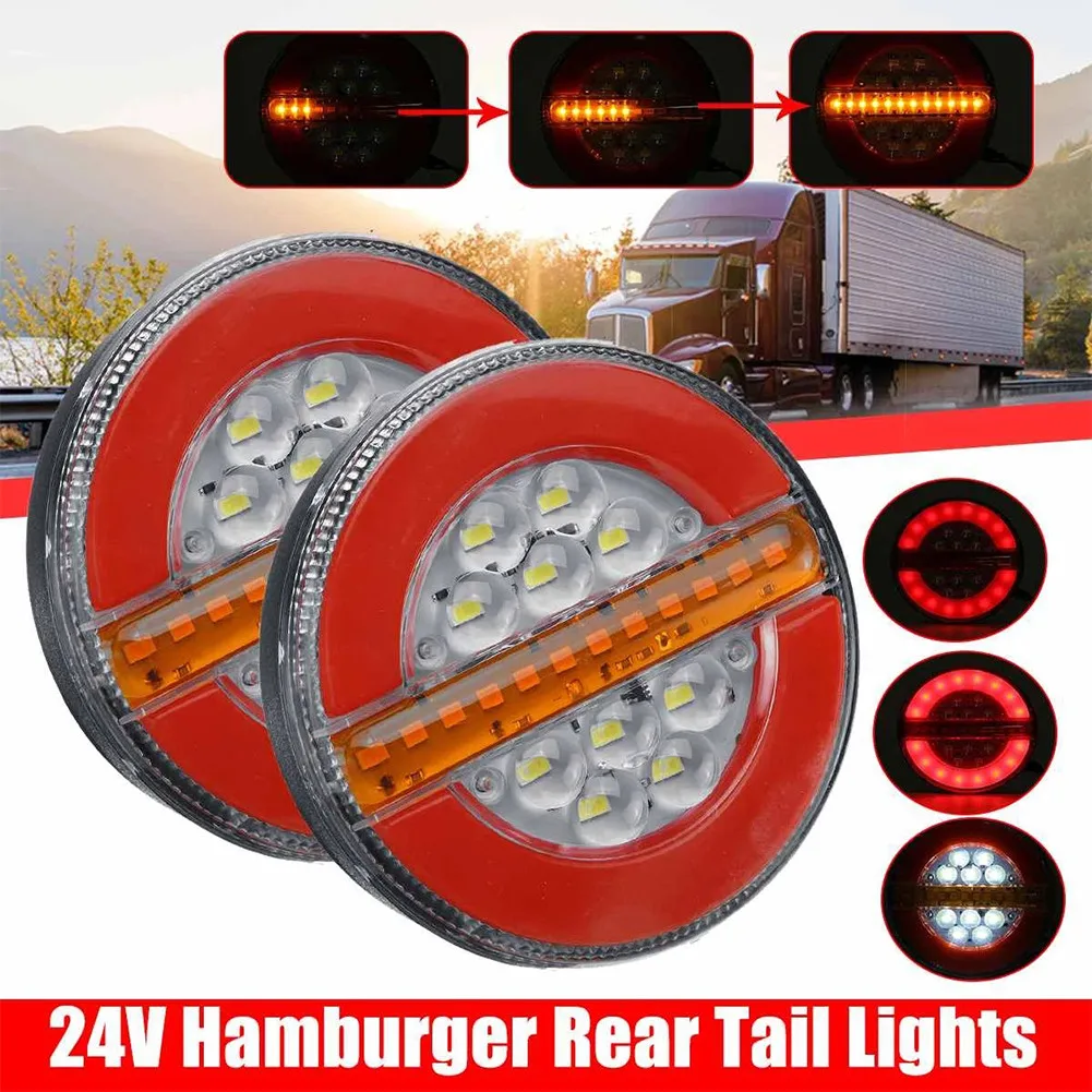 4 Inch Round LED Trailer Light With Brake Ligh For Car Truck Ships Buses Vans Trailer Tail Light 24V Running Water Bread Light
4 Inch Round LED Trailer Light With Brake Ligh For Car Truck Ships Buses Vans Trailer Tail Light 24V Running Water Bread Light