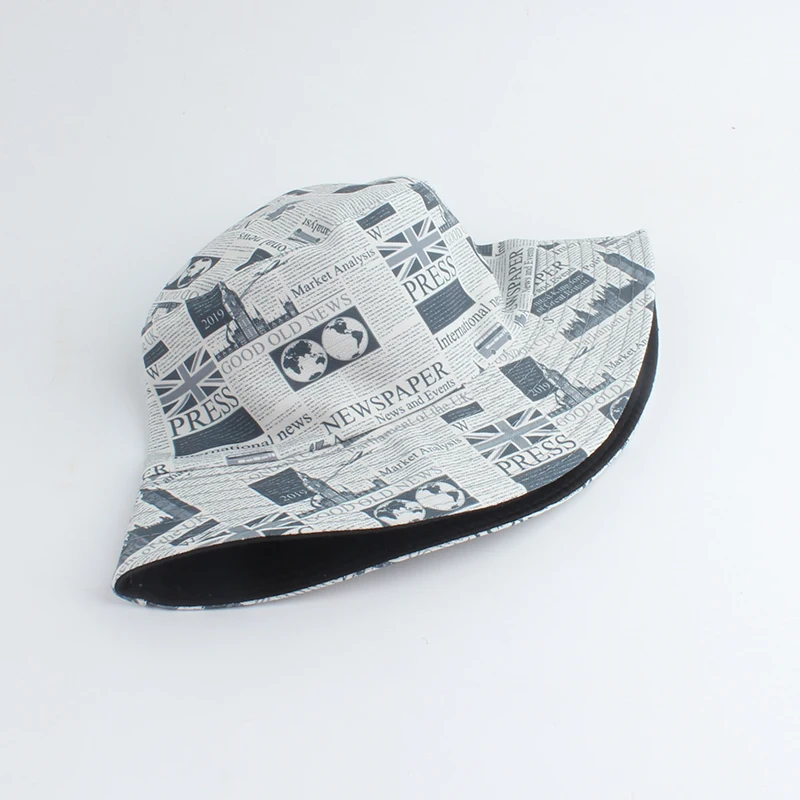 Newspaper Print Vintage Bucket Hat Reversible Summer Beach Sun Hats For Women Men Fisherman Cap
Newspaper Print Vintage Bucket Hat Reversible Summer Beach Sun Hats For Women Men Fisherman Cap