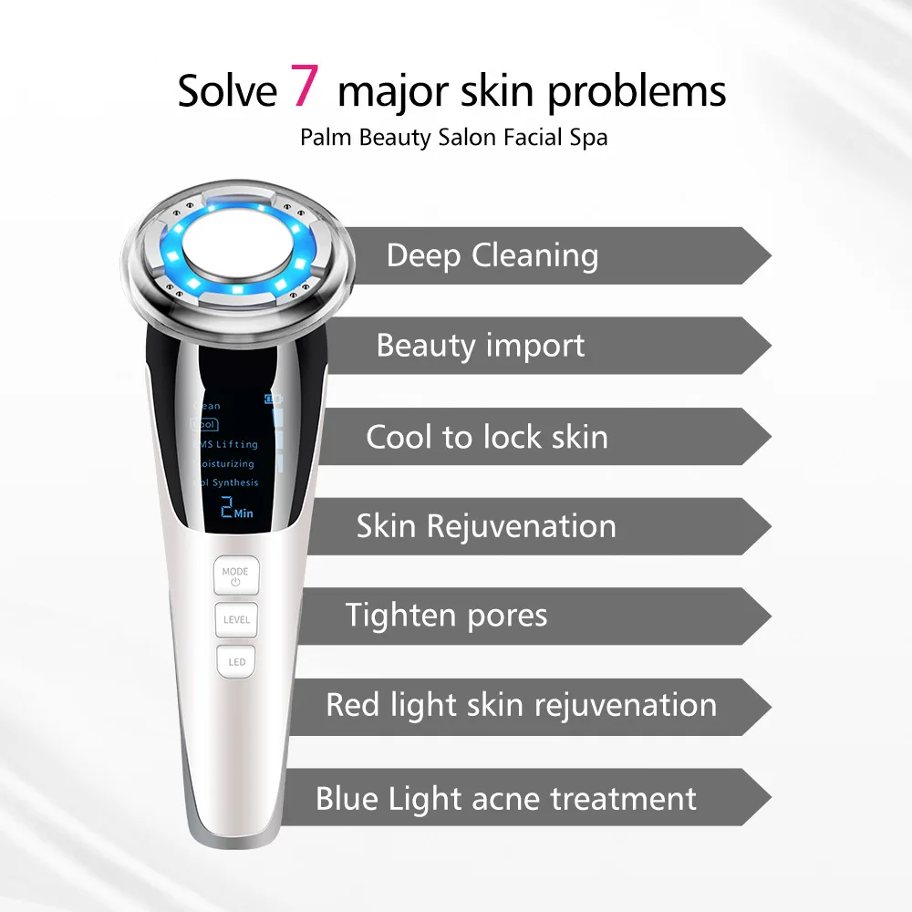 EMS Hot Cool Facial Massager LED light therapy Sonic Vibration Ion Skin Rejuvenation Anti Aging Lifting Tighten Face Skin Care
EMS Hot Cool Facial Massager LED light therapy Sonic Vibration Ion Skin Rejuvenation Anti Aging Lifting Tighten Face Skin Care