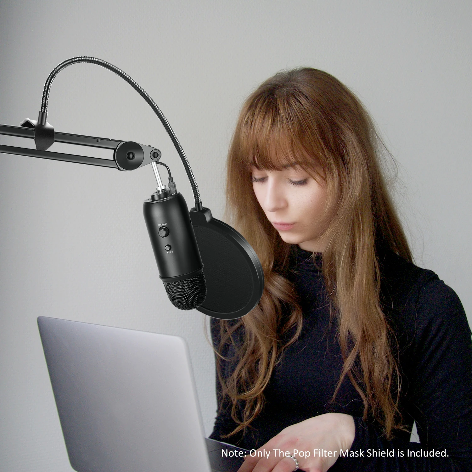 Поп-фильтр для микрофона Neewer защитная маска совместимая с Blue Yeti и любым другим