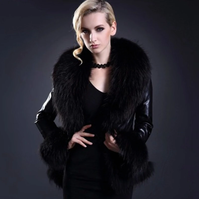 Faux Leather Jacket Women Fur Collar Leather Coats Winter Fashion Slim Long Sleeve Fur Coat Women Lugentolo
Faux Leather Jacket Women Fur Collar Leather Coats Winter Fashion Slim Long Sleeve Fur Coat Women Lugentolo