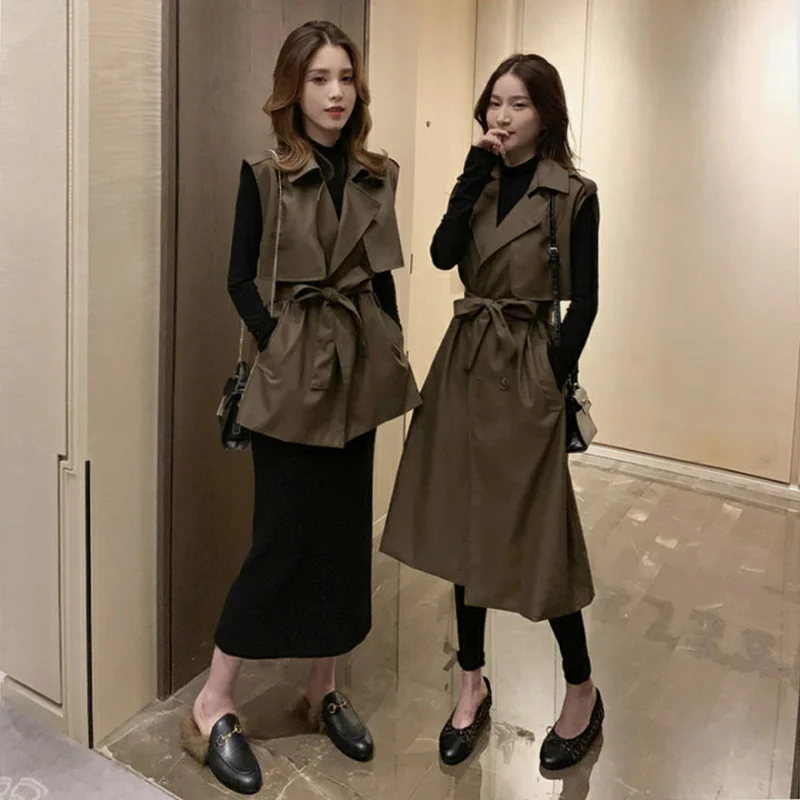2021 Autumn New Korean Style Popular Small Elegant Trench Coat Women's Loose Mid-length Below the Knees Waist Trimming Kio
2021 Autumn New Korean Style Popular Small Elegant Trench Coat Women's Loose Mid-length Below the Knees Waist Trimming Kio
