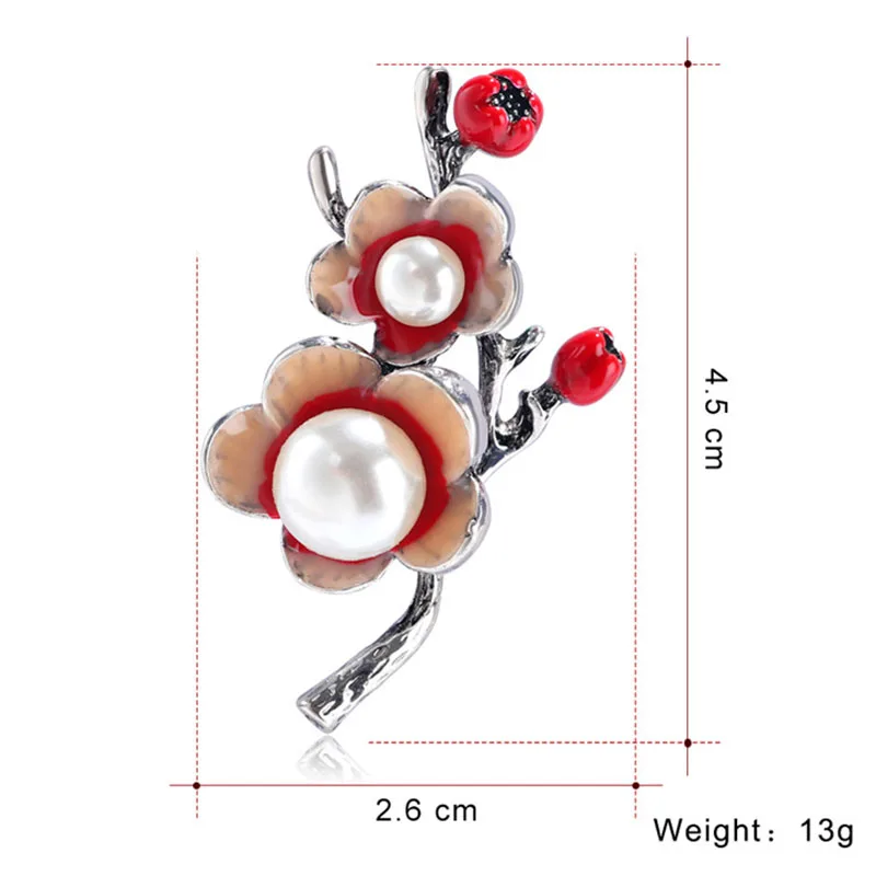 High-grade Plum Pearl Dripping Oil Painting Color Flower Brooches Women Men Brooch Dress Jewelry 
High-grade Plum Pearl Dripping Oil Painting Color Flower Brooches Women Men Brooch Dress Jewelry