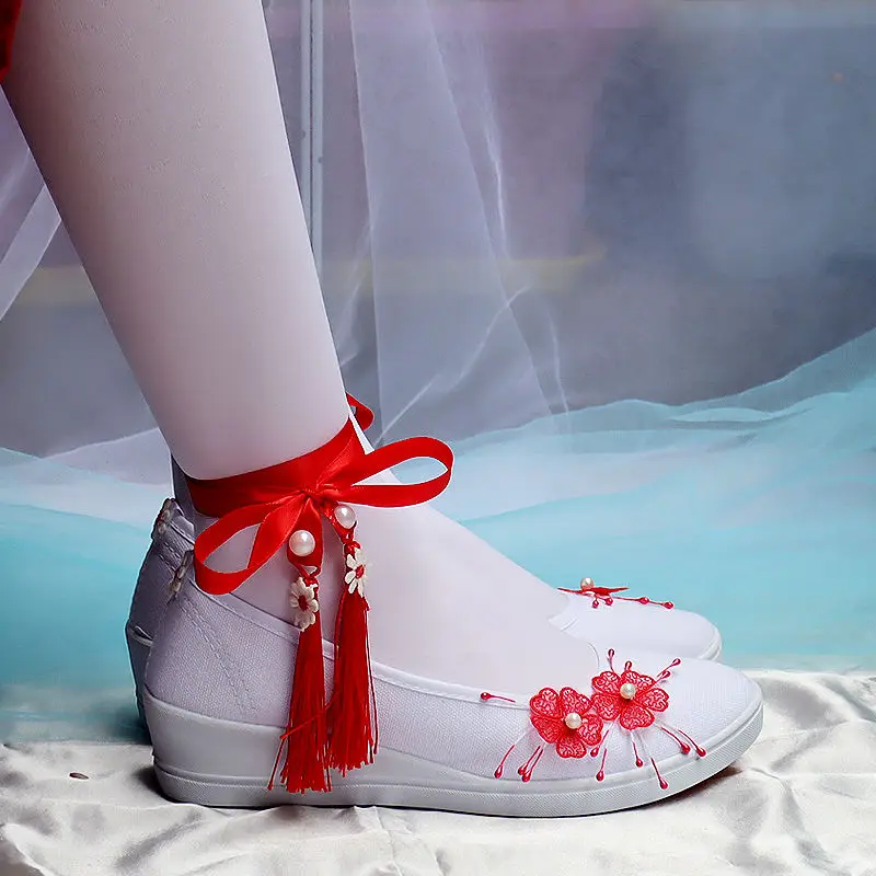 Chinese Hanfu Shoes with Tassel Women Grils Kawaii Fairy Lolita Cosplay Shoes Embroidered Upper
Chinese Hanfu Shoes with Tassel Women Grils Kawaii Fairy Lolita Cosplay Shoes Embroidered Upper