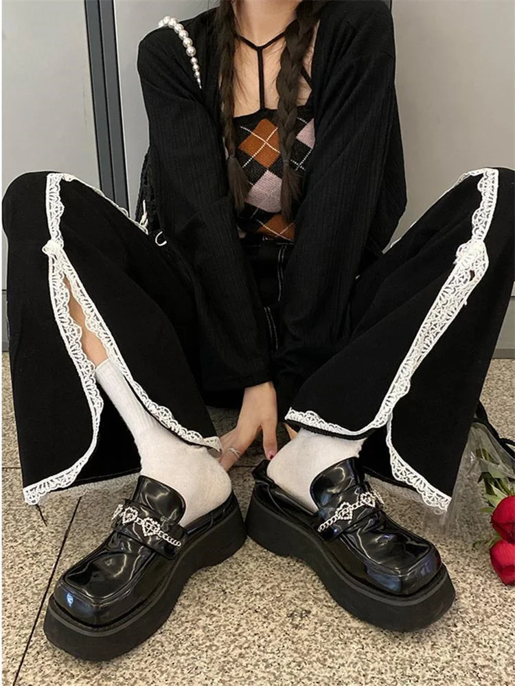 Джинсы дизайнерские женские с кружевными краями, свободные брюки из денима в японском стиле, с завышенной талией, с разрезом, черные
Джинсы дизайнерские женские с кружевными краями, свободные брюки из денима в японском стиле, с завышенной талией, с разрезом, черные