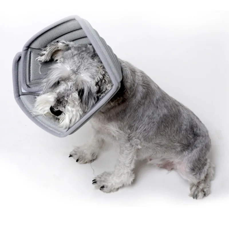 Foldable Dog collar Elizabeth Protective Collar EVA Soft Wound Healing Practical Neck Cover Black&Grey S/M/L 
Foldable Dog collar Elizabeth Protective Collar EVA Soft Wound Healing Practical Neck Cover Black&Grey S/M/L