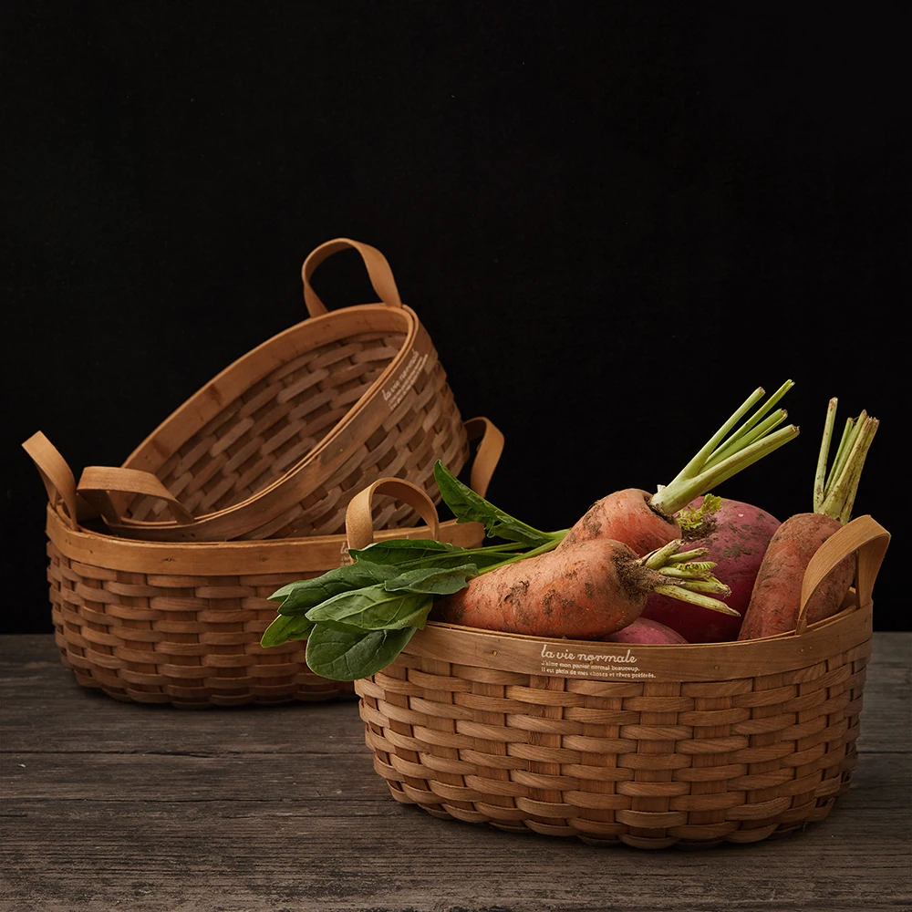 Корзина для закусок для пикника, плетеная вручную деревянная корзина для хранения хлеба, фруктов и овощей, корзина из ротанга, бытовая
Корзина для закусок для пикника, плетеная вручную деревянная корзина для хранения хлеба, фруктов и овощей, корзина из ротанга, бытовая