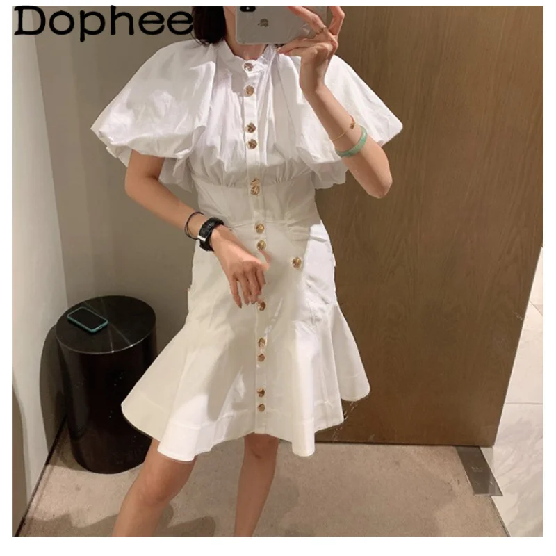 Платье женское офисное с оборками, элегантное облегающее хлопковое Белое платье миди с пышными рукавами, лето 2021
Платье женское офисное с оборками, элегантное облегающее хлопковое Белое платье миди с пышными рукавами, лето 2021