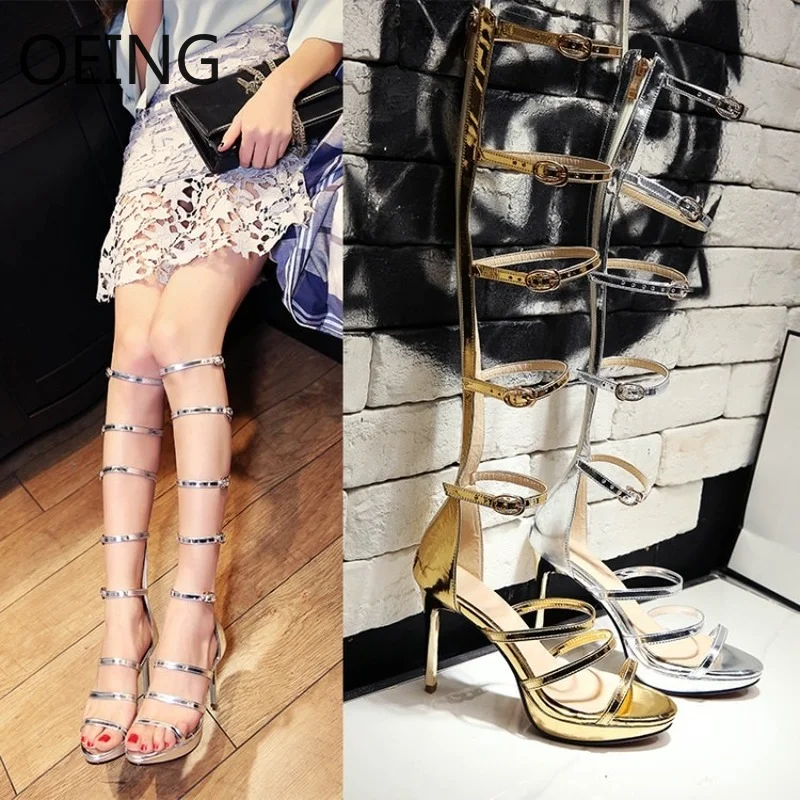 Summer Women Gladiator Sandals Boots Golden Buckle Strap Knee High Boots Sexy Hollow Out High Heels Shoes Zapatos De Mujer 2021
Summer Women Gladiator Sandals Boots Golden Buckle Strap Knee High Boots Sexy Hollow Out High Heels Shoes Zapatos De Mujer 2021