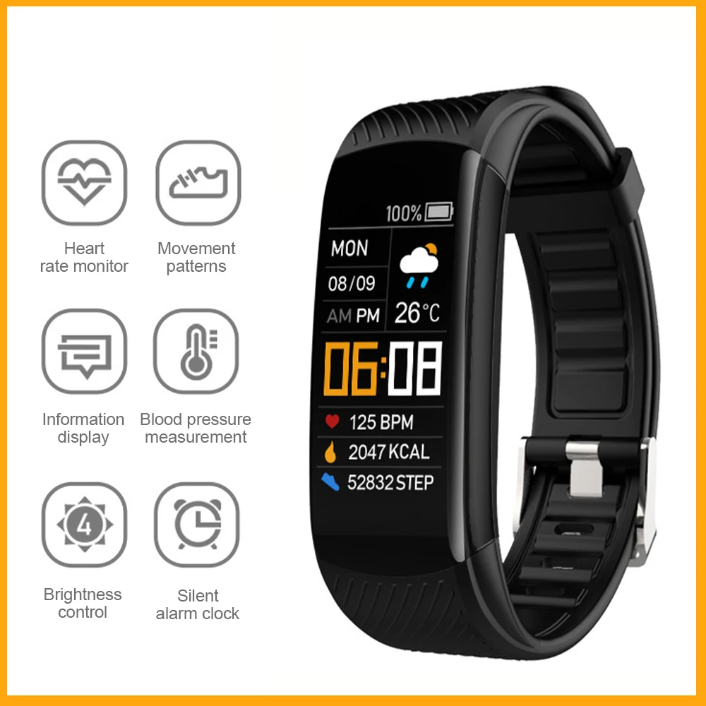 LCD Screen Fitness Bracelet Blood Pressure Measurement Pedometer Smart Band Heart Rate Monitor Waterproof Health Tracker Watch
LCD Screen Fitness Bracelet Blood Pressure Measurement Pedometer Smart Band Heart Rate Monitor Waterproof Health Tracker Watch