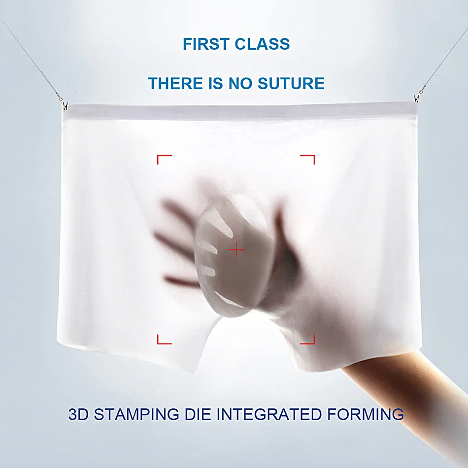 Ultra Thin Men's Boxer Pants Sexy Youth Underwear 3D Stamping Die Integrated Forming Four Corner Pants Buy One Get One Free
Ultra Thin Men's Boxer Pants Sexy Youth Underwear 3D Stamping Die Integrated Forming Four Corner Pants Buy One Get One Free