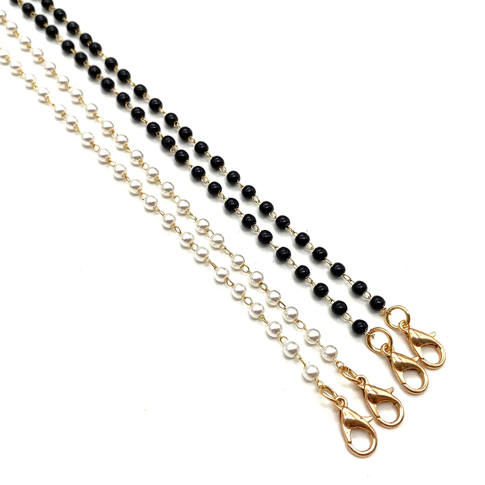 Fashion Acrylic Crystal Mask Glasses Chain Cord Lanyard White Black Beads Eyeglasses Necklace Metal Sunglasses Chain
Fashion Acrylic Crystal Mask Glasses Chain Cord Lanyard White Black Beads Eyeglasses Necklace Metal Sunglasses Chain