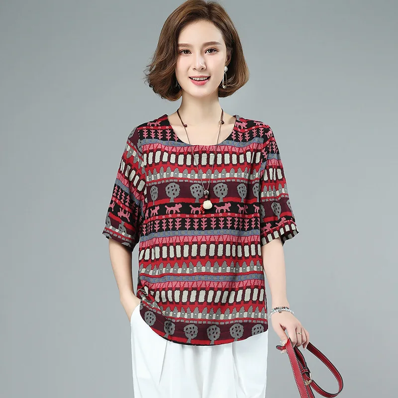 Women's Top 2021 Summer Tees shirt Plus size Women Elegant plus size Casual T-shirt Print
Women's Top 2021 Summer Tees shirt Plus size Women Elegant plus size Casual T-shirt Print