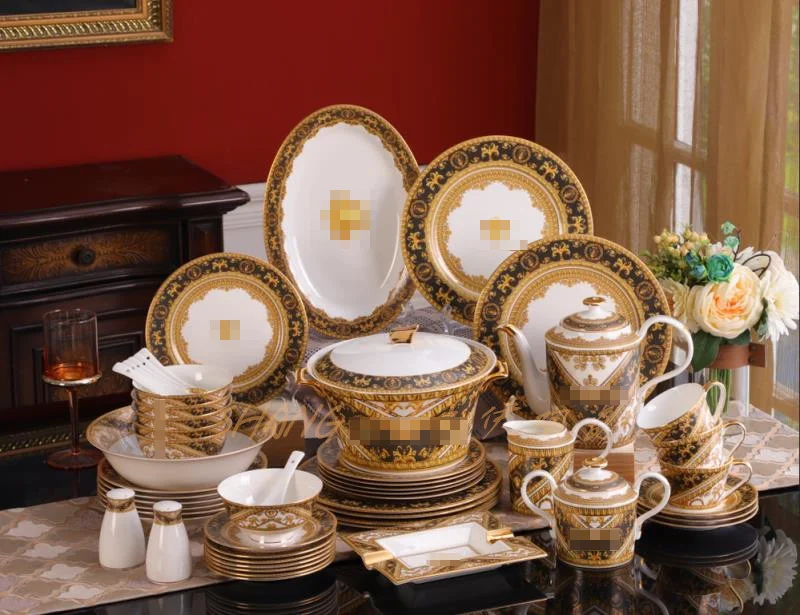 European glazed chinese bone porcelain tableware set 58 head ceramic Western tableware plate bowl spoon coffee set
European glazed chinese bone porcelain tableware set 58 head ceramic Western tableware plate bowl spoon coffee set